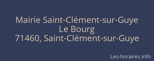 Mairie Saint-Clément-sur-Guye