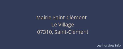 Mairie Saint-Clément