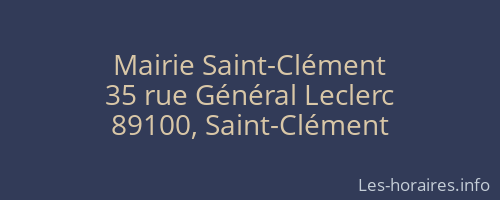 Mairie Saint-Clément