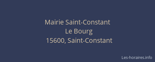 Mairie Saint-Constant