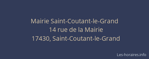 Mairie Saint-Coutant-le-Grand