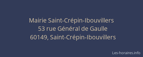 Mairie Saint-Cr&eacute;pin-Ibouvillers