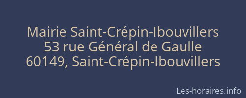 Mairie Saint-Crépin-Ibouvillers