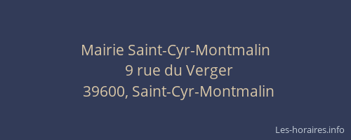 Mairie Saint-Cyr-Montmalin