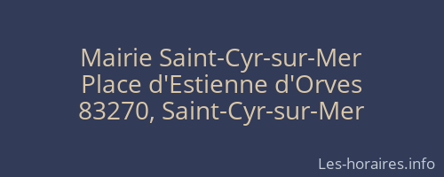Mairie Saint-Cyr-sur-Mer