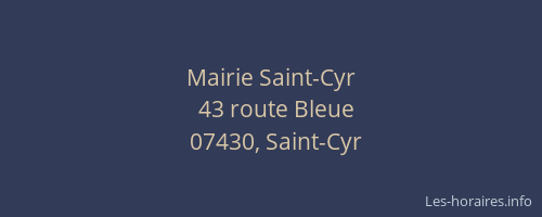 Mairie Saint-Cyr