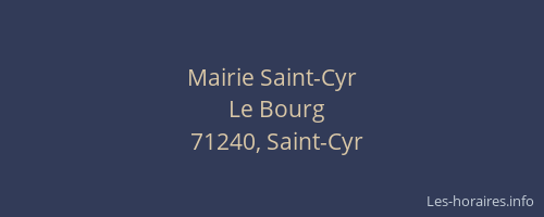 Mairie Saint-Cyr
