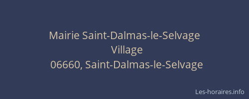 Mairie Saint-Dalmas-le-Selvage