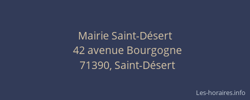 Mairie Saint-D&eacute;sert
