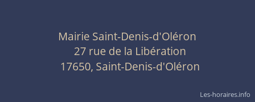 Mairie Saint-Denis-d'Ol&eacute;ron