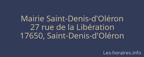 Mairie Saint-Denis-d'Oléron