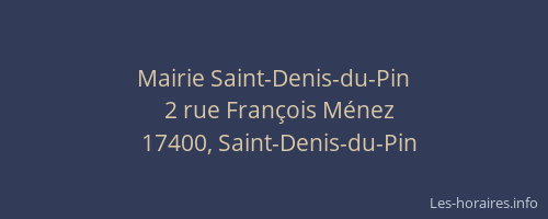 Mairie Saint-Denis-du-Pin