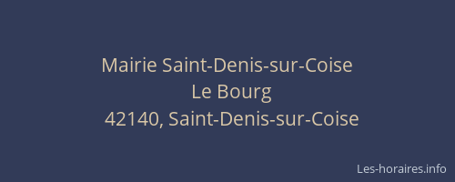 Mairie Saint-Denis-sur-Coise