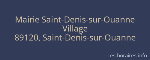 Mairie Saint-Denis-sur-Ouanne