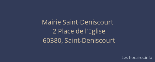 Mairie Saint-Deniscourt