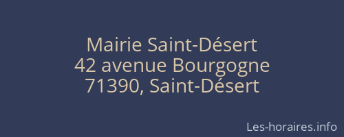 Mairie Saint-Désert