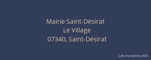 Mairie Saint-Désirat