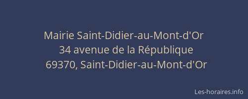 Mairie Saint-Didier-au-Mont-d'Or