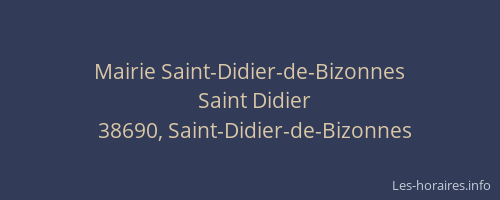Mairie Saint-Didier-de-Bizonnes
