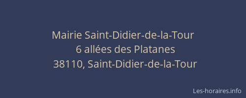 Mairie Saint-Didier-de-la-Tour