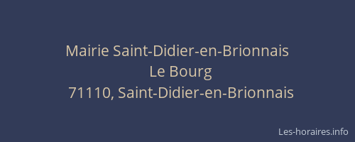 Mairie Saint-Didier-en-Brionnais