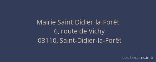 Mairie Saint-Didier-la-Forêt