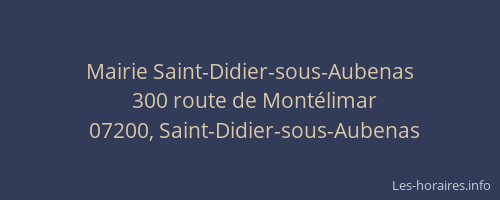 Mairie Saint-Didier-sous-Aubenas