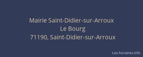 Mairie Saint-Didier-sur-Arroux
