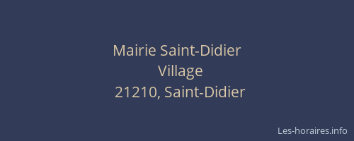 Mairie Saint-Didier