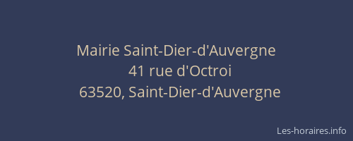 Mairie Saint-Dier-d'Auvergne