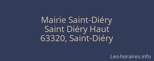 Mairie Saint-Diéry
