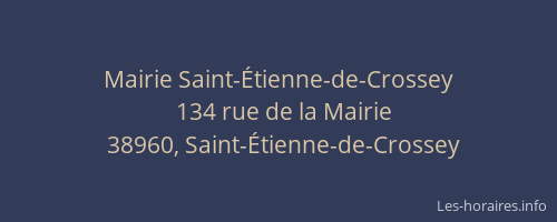 Mairie Saint-&Eacute;tienne-de-Crossey