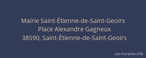 Mairie Saint-&Eacute;tienne-de-Saint-Geoirs
