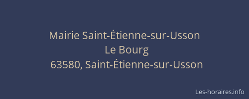 Mairie Saint-&Eacute;tienne-sur-Usson
