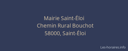Mairie Saint-Éloi