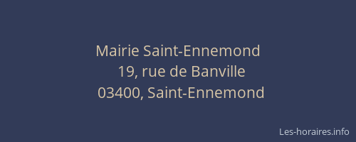 Mairie Saint-Ennemond