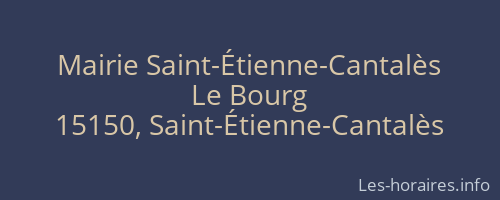 Mairie Saint-Étienne-Cantalès