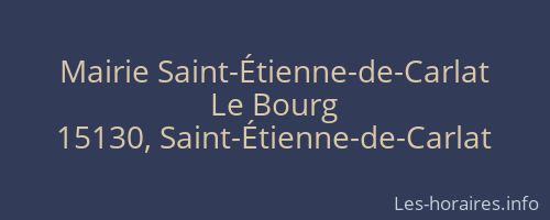 Mairie Saint-Étienne-de-Carlat