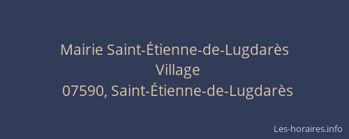 Mairie Saint-Étienne-de-Lugdarès