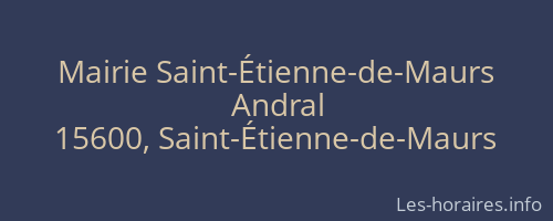 Mairie Saint-Étienne-de-Maurs