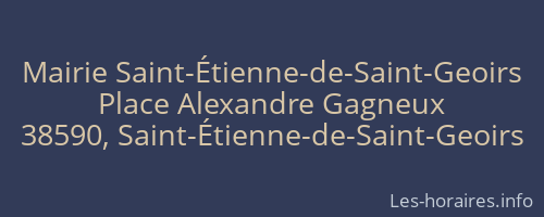 Mairie Saint-Étienne-de-Saint-Geoirs