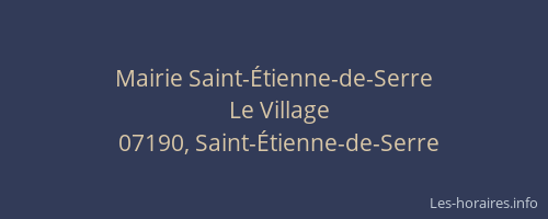 Mairie Saint-Étienne-de-Serre