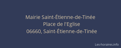 Mairie Saint-Étienne-de-Tinée