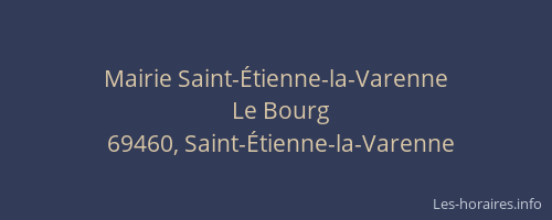Mairie Saint-Étienne-la-Varenne