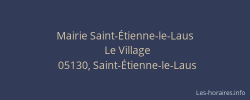 Mairie Saint-Étienne-le-Laus