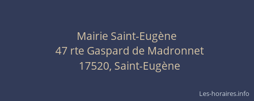 Mairie Saint-Eug&egrave;ne