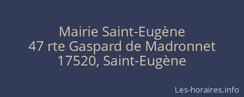 Mairie Saint-Eugène