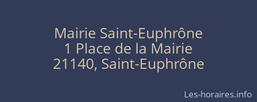 Mairie Saint-Euphrône