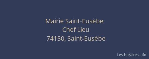 Mairie Saint-Eus&egrave;be