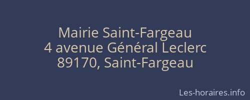 Mairie Saint-Fargeau